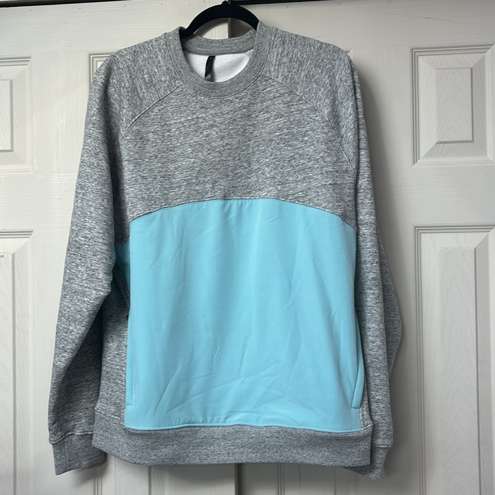 Fabletics Pullover Colorblock Blue And Grey Athle… - image 4